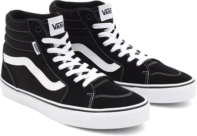 VANS MN Filmore Hi (SUEDE/CANVAS)BLACK/WHITE -Maat 44