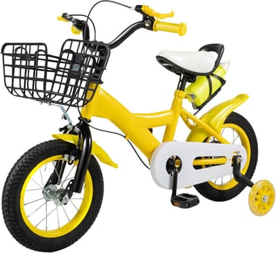 Kinderfiets 12 inch met Zijwielen - In Hoogte Verstelbaar voor Jongens en Meisjes (3-6 jaar)