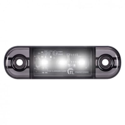 led zijmarkeringslamp donker wit 3x led - contourlamp - zijlamp - markeringslamp