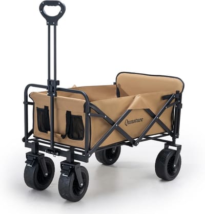 Inklapbare Steekwagen 150 kg Laadvermogen 180 L Zwarte en Bruine Handige Trolley