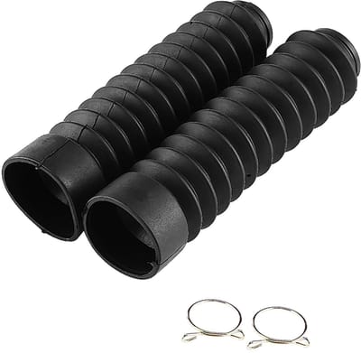 Dailygoody - Voorvork Cover - Motorfiets Beenkappen - Schokdemping en Stofdicht - Zwart - Lange Reizen - Comfortabele Rijervaring - Geschikt voor Moto