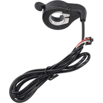E-bike Gashendel Duurzaam ABS Metaal Eenvoudige Bediening SM Stekker E-bike Duimgashendel Voor 24V 36V 48V black