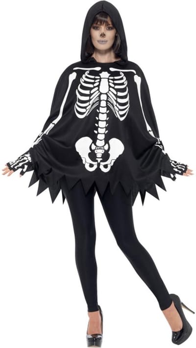 Smiffys - Skeleton Kostuum Accessoire Set - Zwart