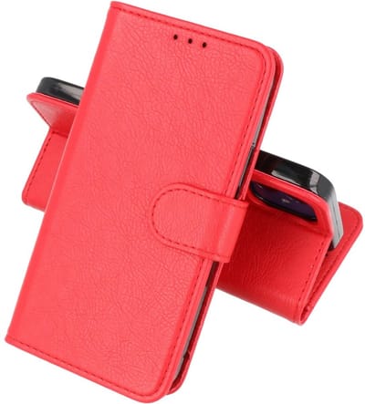 Zakelijke Book Case Telefoonhoesje - Portemonnee Hoesje - Geschikt voor iPhone Xs & iPhone X - Rood