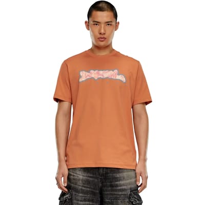 Diesel Just N16 T-shirt Met Korte Mouwen Oranje M Man