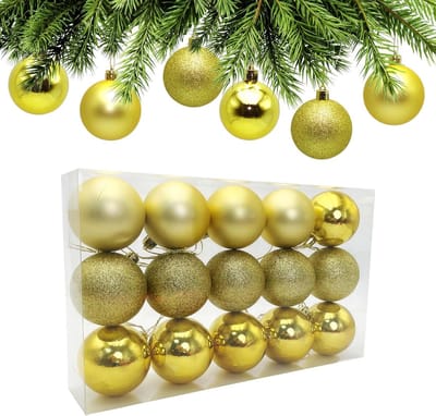 Kerstballen 15 Stuks 60 mm - Goud - Shatterproof - Brengt warmte in de winter - SnelShoppen