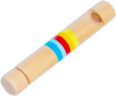 Houten Fluit - Muziek Speeltje - Muzikale Vorming - Handgemaakt Ontwerp - 16.6 cm - Natuurlijk Hout