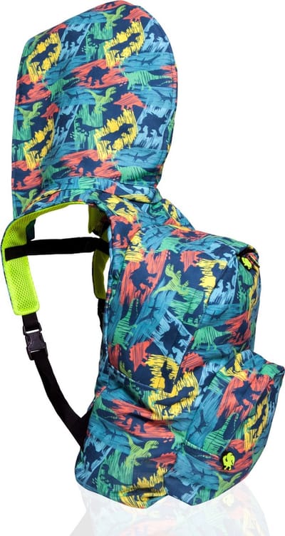 Morikukko - Schooltas - Rugzak Met Capuchon - STROKE DINO - Rugzak Jongens - Rugzak Meisje - 18,5lt - 7+ jaar