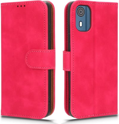 Coverup Hoesje - Geschikt voor Nokia C02 Hoesje - Coverup Book Case - Roze