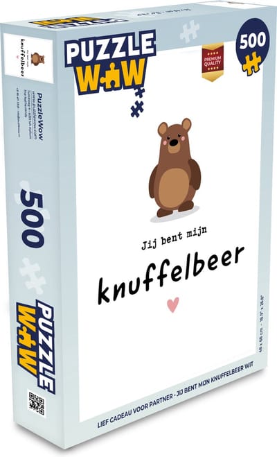 Puzzel Spreuken - Jij bent mijn knuffelbeer - Quotes - Liefde - Mannen - Vrouwen - Legpuzzel - Puzzel 500 stukjes