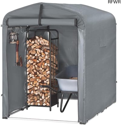 RFWR® Tuinhuis voor Buiten, Waterdicht Tuinhuis met Haken voor Fietsen en Gereedschap, Opbergsysteem 120 x 176 x 163 cm