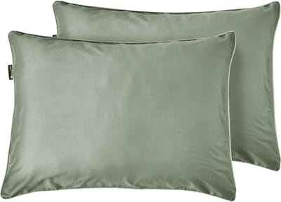 Cloudpillo Duopack Kussenslopen - Set van 2 (55x75 cm) - Luxe Katoen Satijn (300TC) - Sage Green - Zijdezacht, Hypoallergeen & Ademend