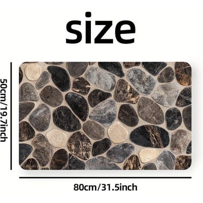 Diatomeeënaarde Vloermat Vocht absorberende Badkamervloermat Badkamerdeur Voetmat Steen Entree Deur Antislip Mat 40 * 60cm