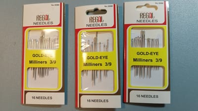 16 stuks naainaalden in een set- gouden oog - 8x kort / 6x middellang / 2x stopnaald