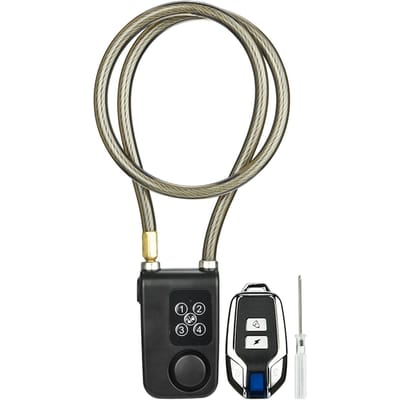 Y787R Draadloze Afstandsbediening Alarm Slot Elektrische Fiets Motorfiets Code Stalen Kabel Kettingslot gray