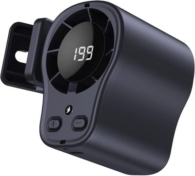 VHV-Draagbare Mini-Ventilator - High-Speed Handventilator met Clip - Oplaadbare Riemventilator met USB - Stille Handsfree Nekventilator voor Paraplu, Festival en Outdoor - Donkergrijs