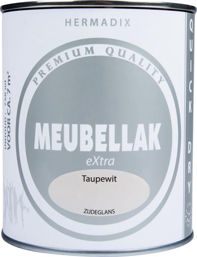 Hermadix Meubellak eXtra - Dekkend - Zijdeglans Taupewit