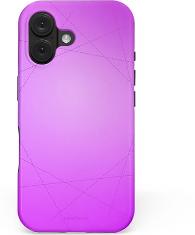 Casetastic hoesje geschikt voor Apple iPhone 16 - MagSafe - Dubbellaagse bescherming - Emily in het paars - Fashion Case - Lavendel Fuchsia