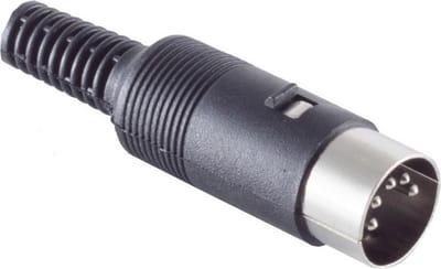 S-Impuls DIN 5-pins 180° (m) connector / zwart