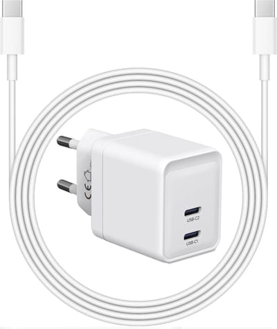 35w usb C Stekker 2 Poorten + usb-C naar usb-C Kabels - 3 Meter - Usb C Oplader - Snellader voor Galaxy A56 A57 S25 S26 S26 Ultra Z Flip 7 Z Fold 7 - Super Fast Charger