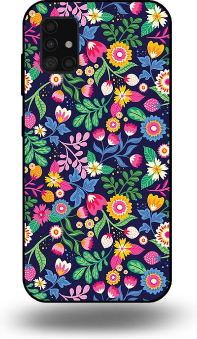 Smartphonica Telefoonhoesje geschikt voor Samsung Galaxy A51 5G met bloemen opdruk - TPU backcover case flower design geschikt voor Samsung Galaxy A51 5G