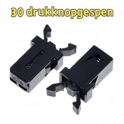 30 - Clip - Deurslotschakelaar - Drukknop - Zwart