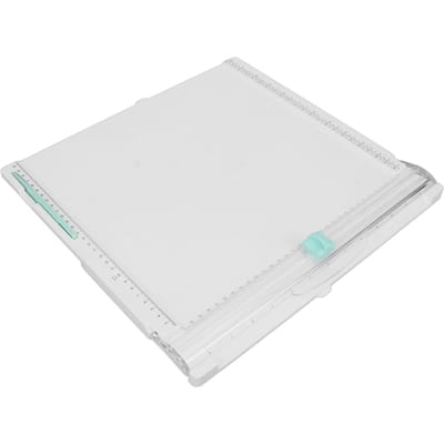Draagbare Papiersnijder 31x30cm Opvouwbaar Veilig Eenvoudige Bediening Papiertrimmer voor Thuis School Kantoor white