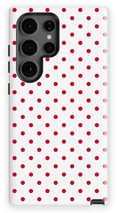 Polka Dots Hoesje Samsung Galaxy S24 Ultra | Geschikt Voor Mag | Stippen Design Backcover Samsung Galaxy S24 Ultra Cherry Dots