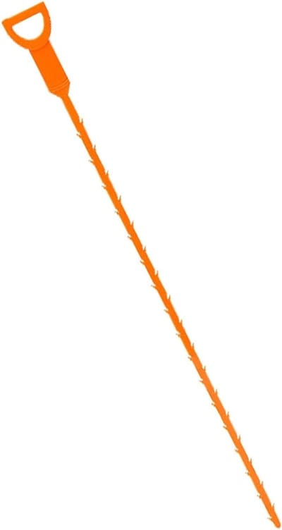 Haarverwijderaar Afvoer - Ontstopper Gootsteen - Verstoppingen Verwijderen - Buigbare Constructie - 50.5 cm - Oranje