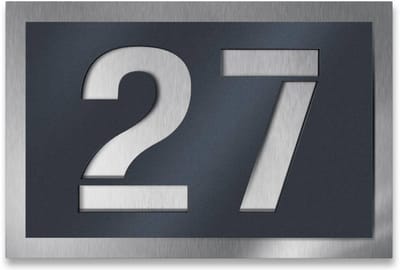 Huisnummerbord rvslook/zwart 6014 15x12cm