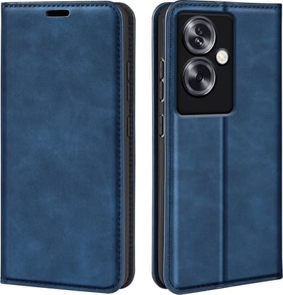 MobyDefend Hoesje - Geschikt voor Oppo A79 / OnePlus Nord N30 SE - Luxe Wallet Bookcase (Magnetische Sluiting) - Blauw