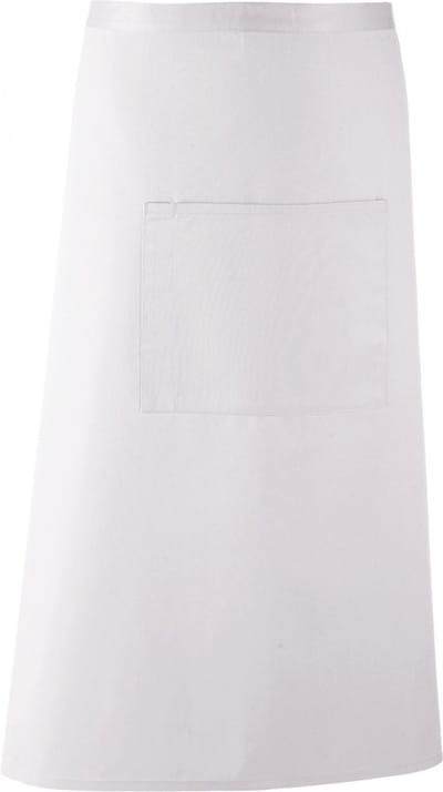 Schort/Tuniek/Werkblouse Unisex One Size Premier White 65% Polyester, 35% Katoen