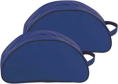 Schoenentas sport - 2x - donkerblauw - 35 x 17 x 14 cm - 8 liter - ritssluiting - hockey/golf/voetbalschoenen opbergen