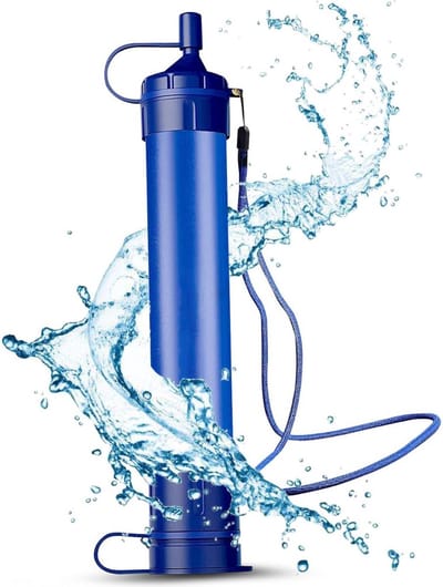 DailySupplies® Waterfilter Survival - Noodpakket - Outdoor - Blauw
