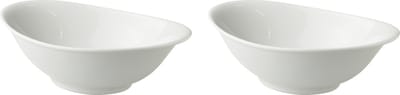 Palmer - White Delight - Schaal - Kom - 2 stuks - 70 cl - 25 x 16 cm - Wit - Porselein - Bordenset