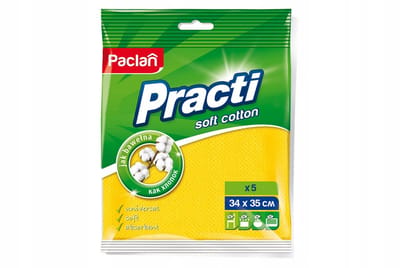 Paclan Practi Serie - Schoonmaakdoek - 5 Stuks - Katoenachtig - Wasbaar op 60 Graden