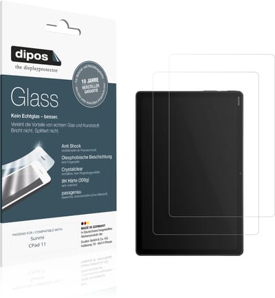 dipos – 2x Pantserfolie geschikt voor Sunmi CPad 11 | 9H Screenprotector