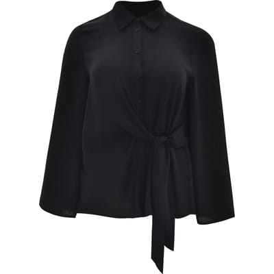 Satin Lange Mouwen Ceintuur Blouse Dames Mat Fashion