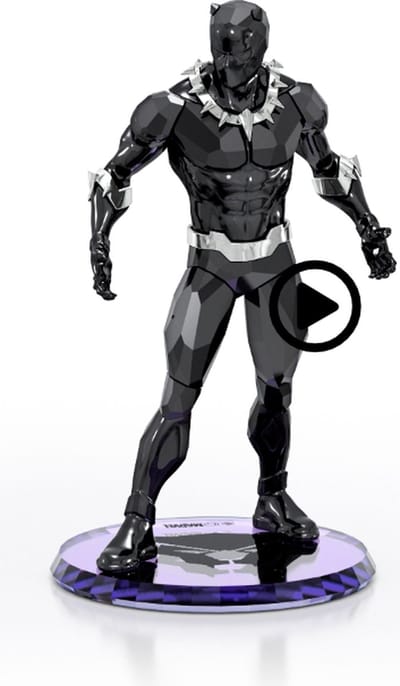 Swarovski Marvel Black Panther 5645683 beeldjes zwart | decoratieobject met kristallen | luxe uitstraling voor Marvel-fans en verzamelaars