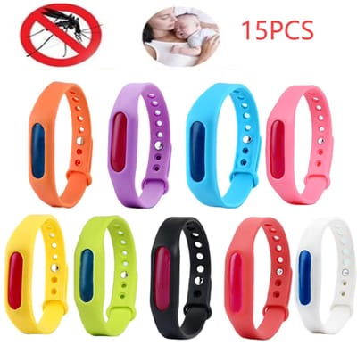15 Stuks Anti-Muggen Armband – Muggenwerende Polsband met Capsule – Waterdichte Insectenwerende Armband voor Kinderen & Volwassenen – Tegen Muggen & Insecten – Outdoor & Vakantie
