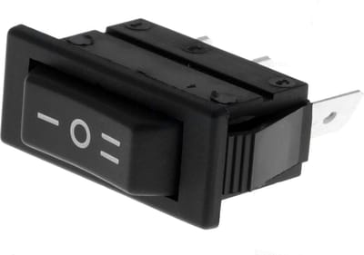 Schakelaar - ON / OFF / ON - 250V - 16A - Zwart
