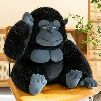 50cm Reusachtig Knuffelaap Gorilla Pluche Speelgoed Zwart Pluizig Zacht Wild Dier Dierentuin Dier Kinder Verjaardagscadeau Decoratie about 50cm