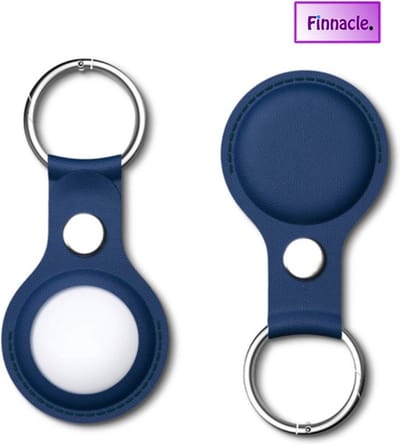 Finnacle - Premium Apple Airtag Siliconen Sleutelhanger - Geschikt voor Apple Air tag - hoesje - Blauw