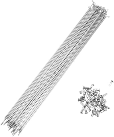 Dailygoods- Spaken 14G 310MM - Koolstofstaal - Wielspaakset - 36 Stuks - Upgrade voor race-duurzaamheid - Zilveren Toon - Fietsvelgspaken
