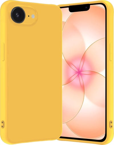 Hoes - Geschikt voor Apple iPhone 17e - Sterk & Shockproof - Hoesje Cover - Siliconen Case - Geel
