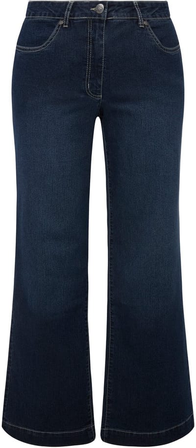 Angel of Style - Dames - Jeans Nora wijd en recht stretchcomfort 4-pocket - Donkerblauw - Maat 22