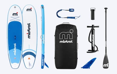 Mistral Bayou 10'6 | Opblaasbare SUP Set | Family Allround SUP Board | 33 inch Breed | 314L | Stabiel en Wendbaar | Lichtgewicht en Makkelijk Mee te Nemen | Voor Recreatie en Familie