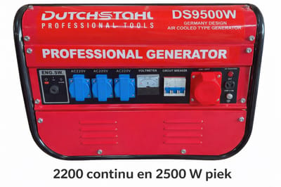 DUTCH STAHL- stille generator aggregaat 2.5 kW – benzine – mobiel – noodstroom - groupe electrogene