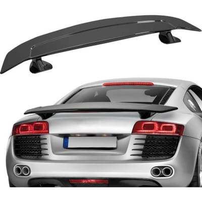 VEVOR GT Wing autospoiler, 46,3 inch universele spoiler, compatibel met de meeste sedans en coupés, hoogwaardig ABS-materiaal, achterspoiler voor auto, racespoiler BGW/JDM Drift glanzend zwart