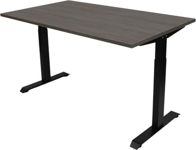 Office Hero® Cosmic - In hoogte verstelbaar bureau zwart frame - Game bureau - Computertafel - Werktafel - 120x80 - Logan eik